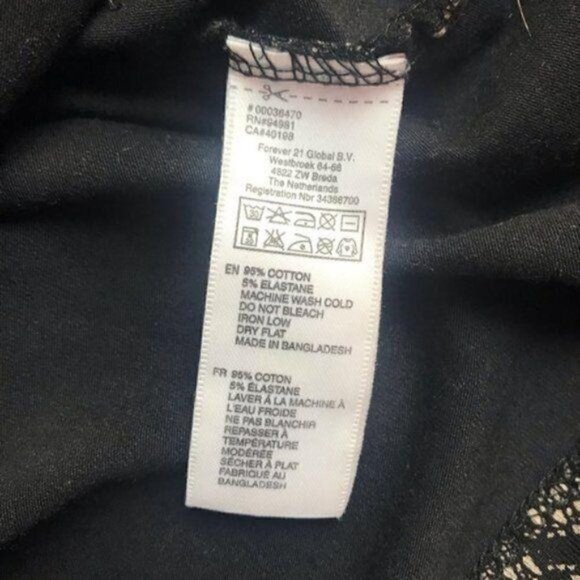 XXI Dress Size S Black Floral Short Sleeve - Picture 8 of 8